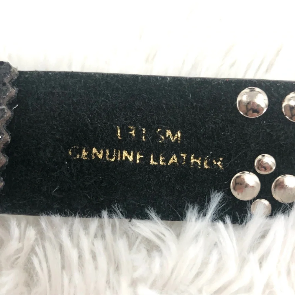 Black Leather & Rhinestone Belt - BLING - Picture 6 of 12